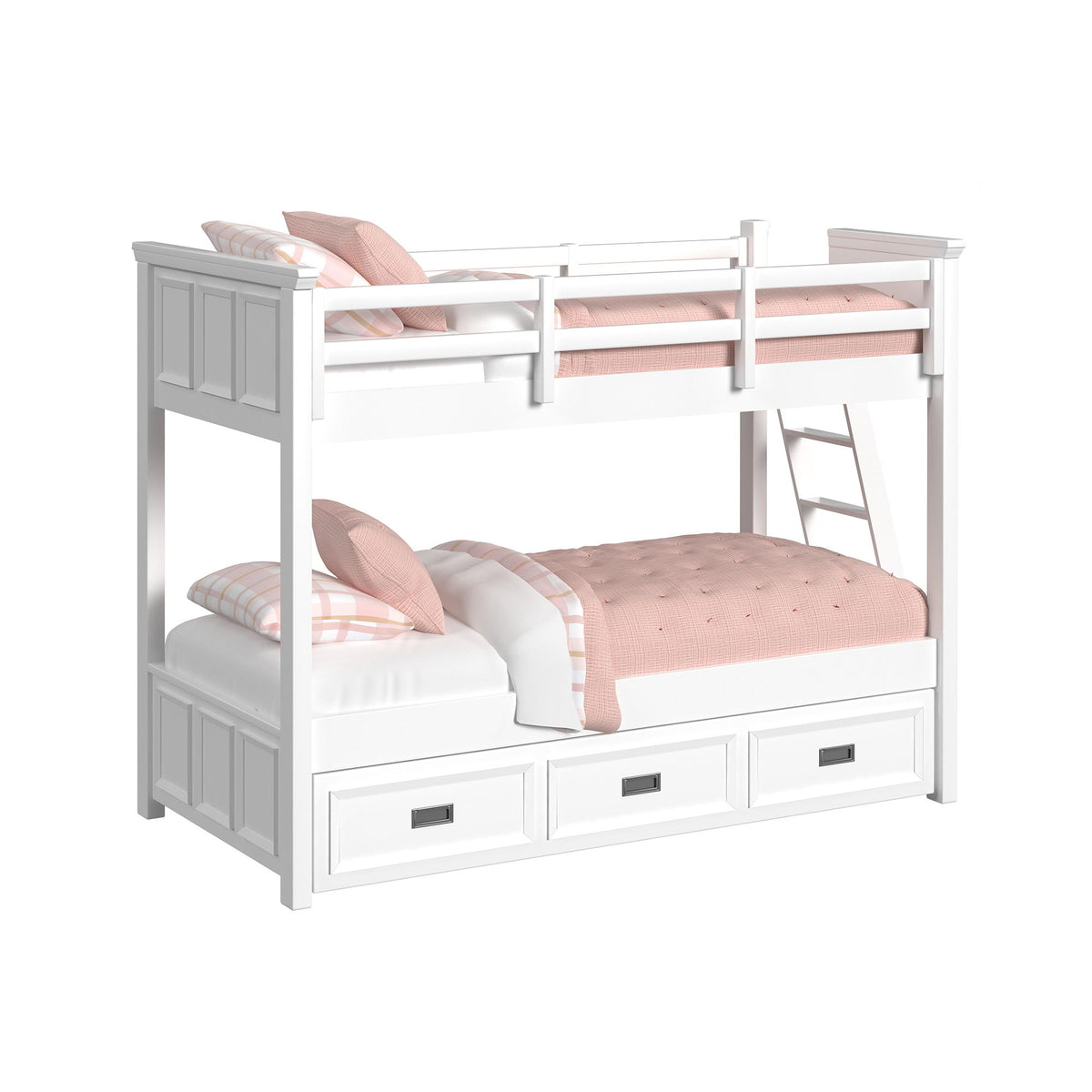 Hampton Kids Bunk With Ladder And Trundle in Black by Elements International