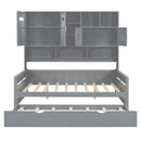 Daybed With All-In-One Cabinet And Shelf