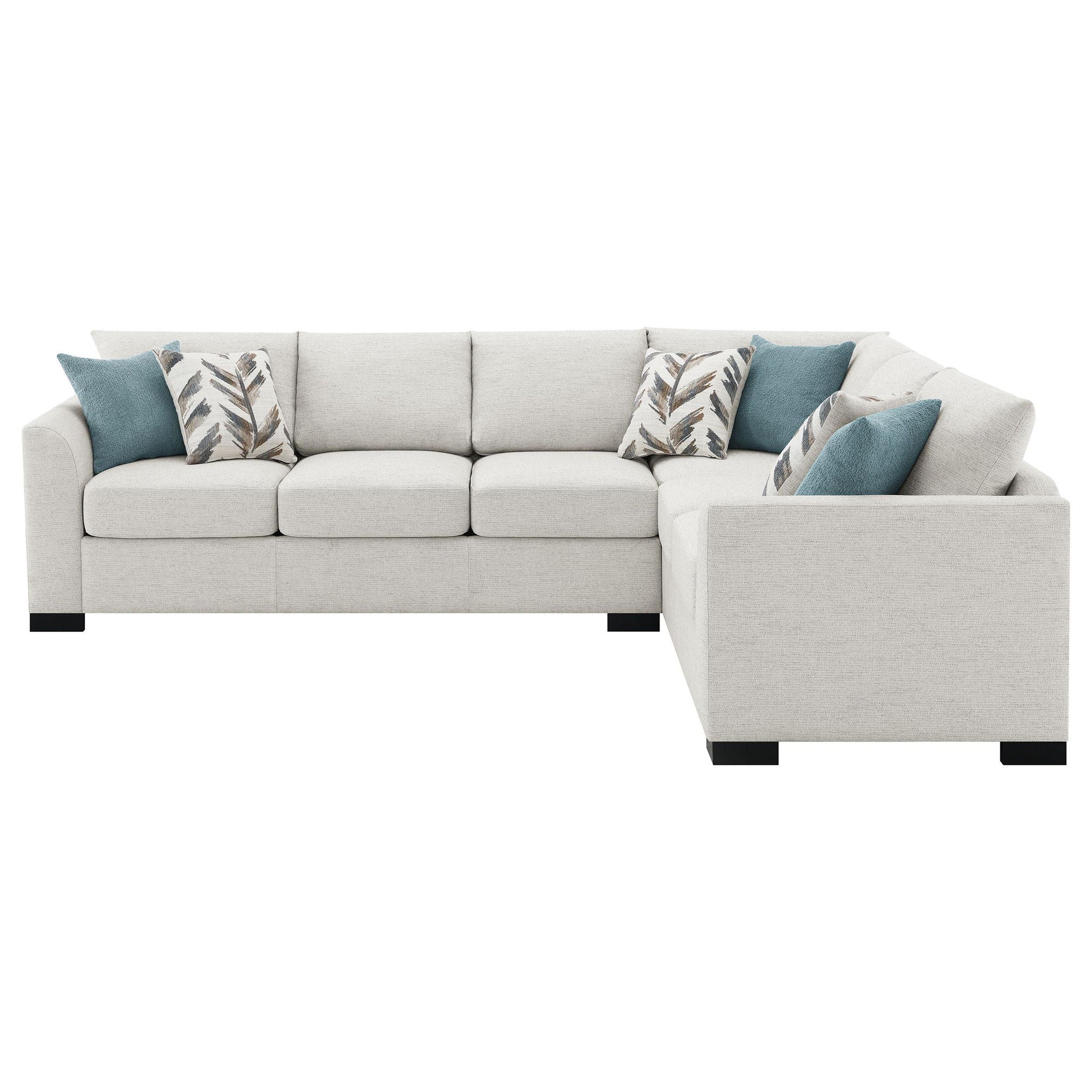 Ashford Chenille Upholstered Sleeper Sectional Sofa Greige - Atlantic Fine Furniture Melbourne FL