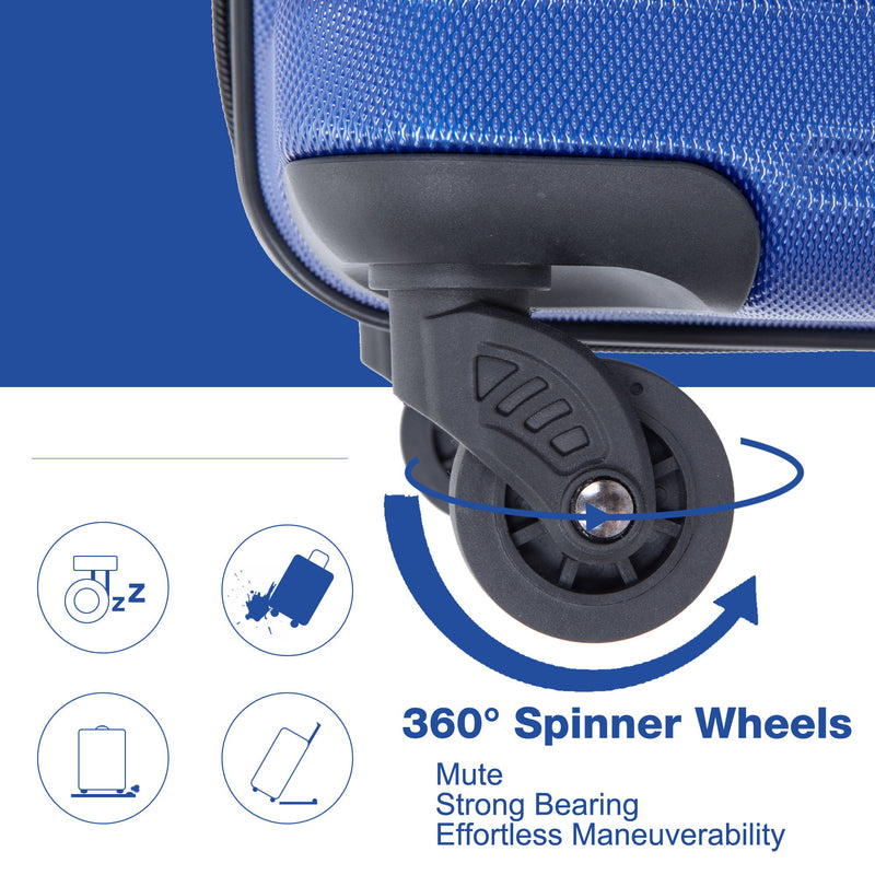Expandable 3 Piece Luggage Sets Lightweight & Durable Suitcase, Spinner Wheels, Tsa Lock