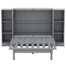 Murphy Bed With Shelves, Drawers And USB Ports