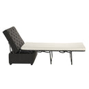 Convertible Folding Sofa Bed Ottoman With Memory Mattress And Tufted Design
