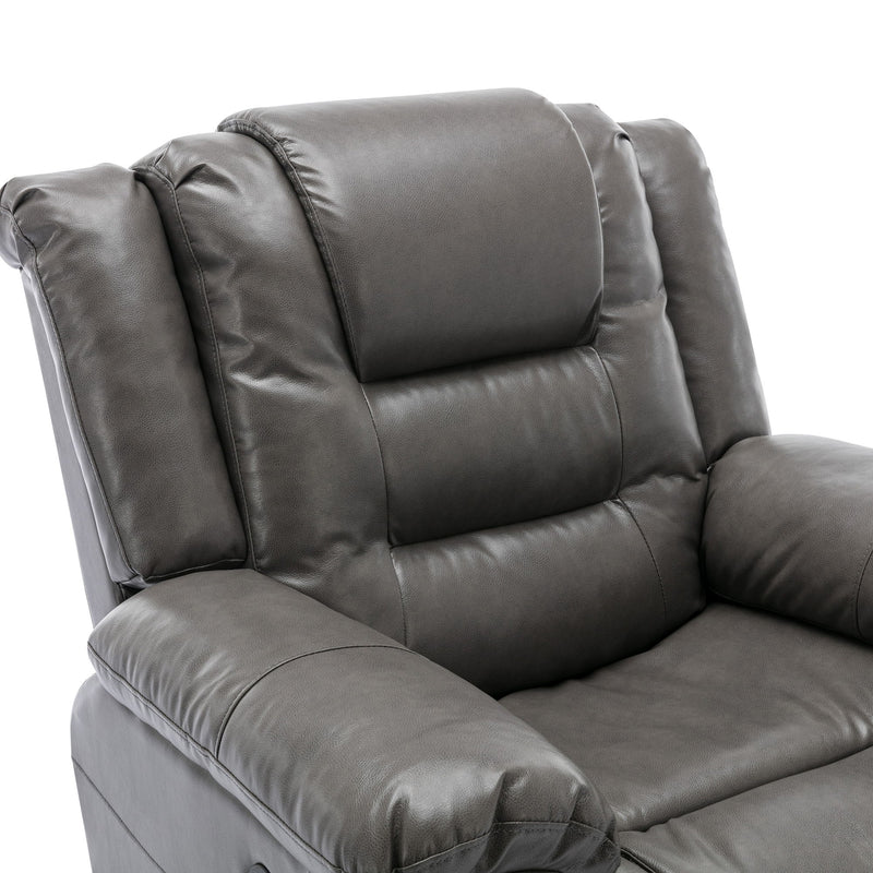 360° Swivel And Rocking Home Theater Recliner Manual Recliner Chair With Wide Armrest For Living Room