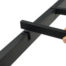 Modern Bed Frame With LED Lights, Upholstered Headboard, USB Charging