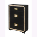 Lively - Chest With Glitter Detail And Thick Bar Handle Hardware - Black
