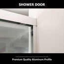 Modern Double Sliding Shower Enclosure, Tempered Glass