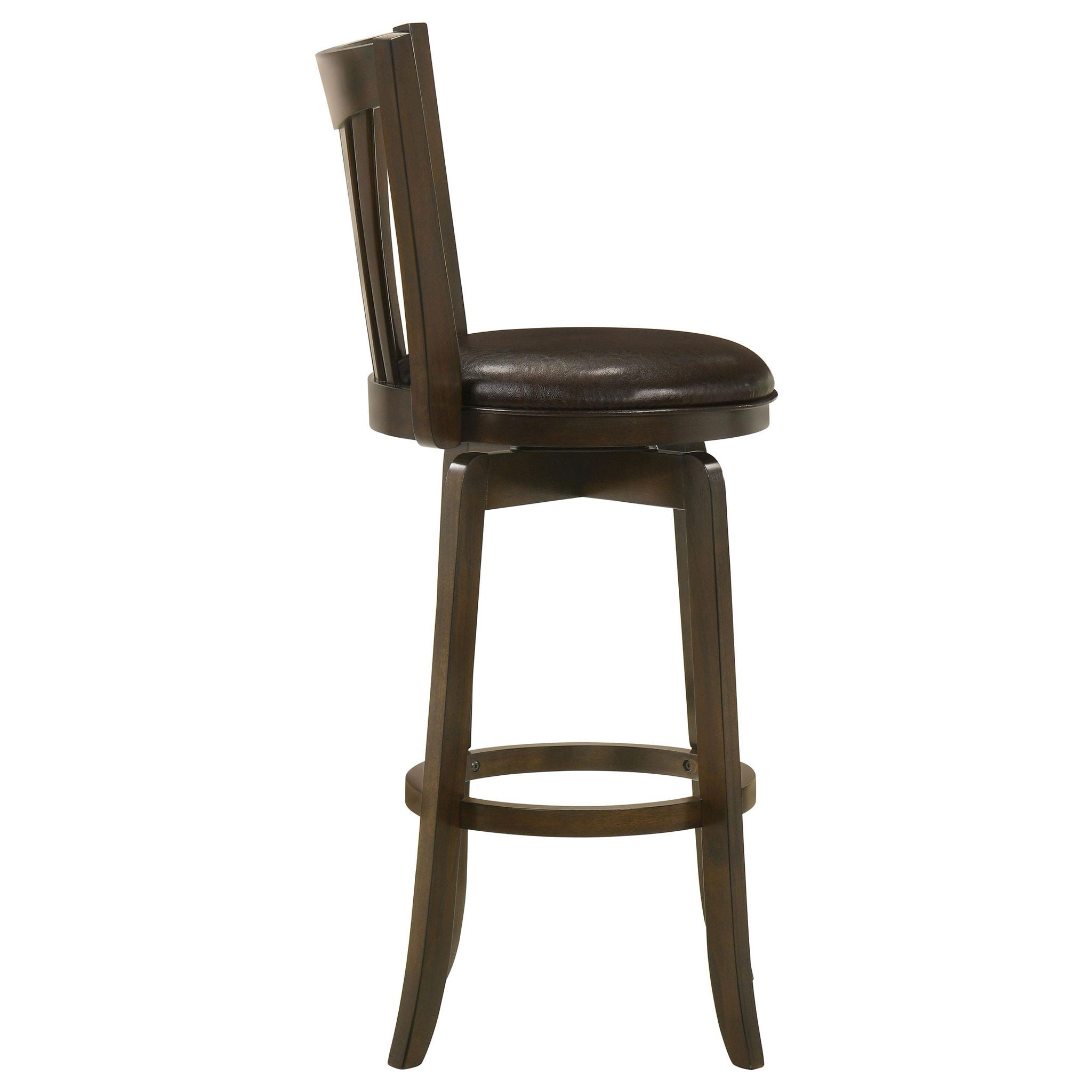 Lambert Wood Pub Height Swivel Bar Chair Dark Cherry - Atlantic Fine Furniture Melbourne FL