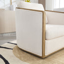 Corduroy Barrel Chair, 360 Degree Swivel