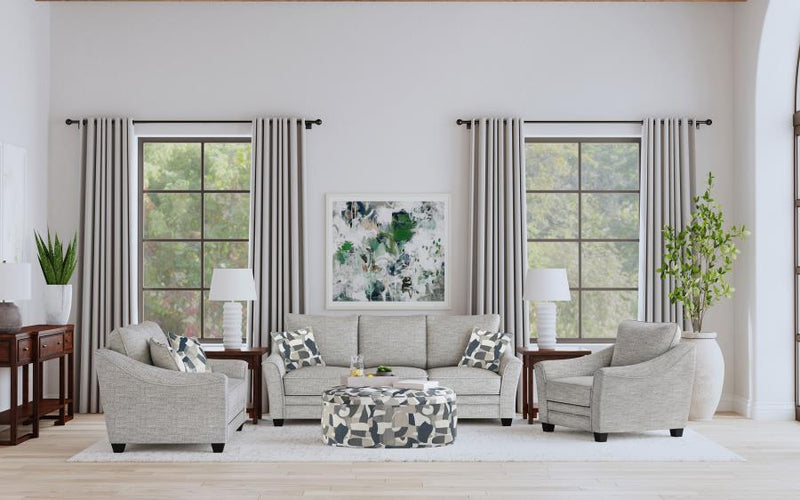 Tomkins - Boucle Upholstered Loveseat - Light Gray