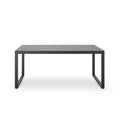 Modern Outdoor Aluminum Rectangular Dining Table With Slatted Top