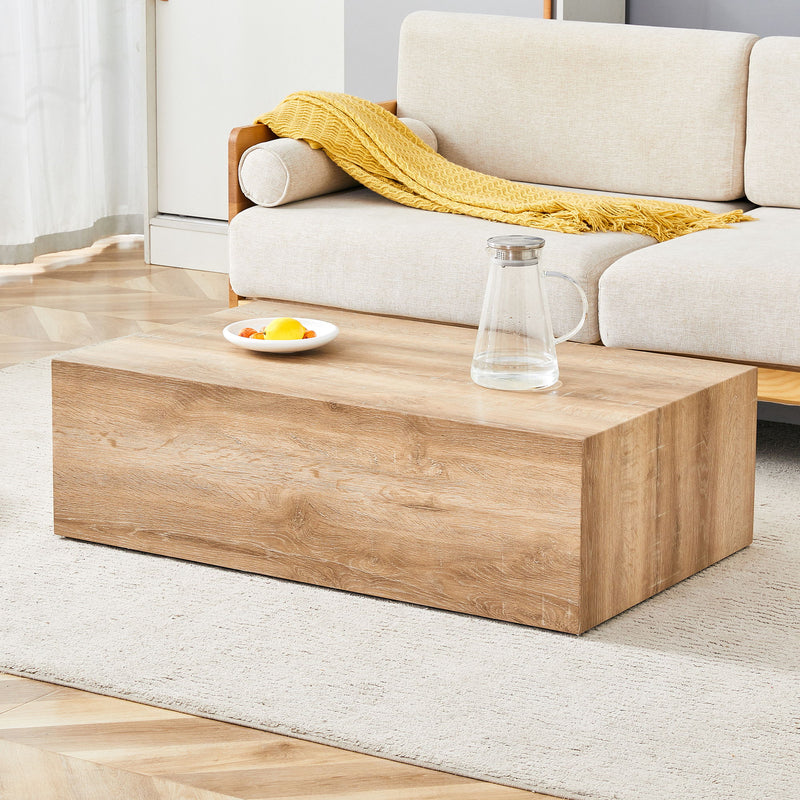 Modern Coffee Table With Smooth Light Wood Texture Patterns Material - Natural Wood