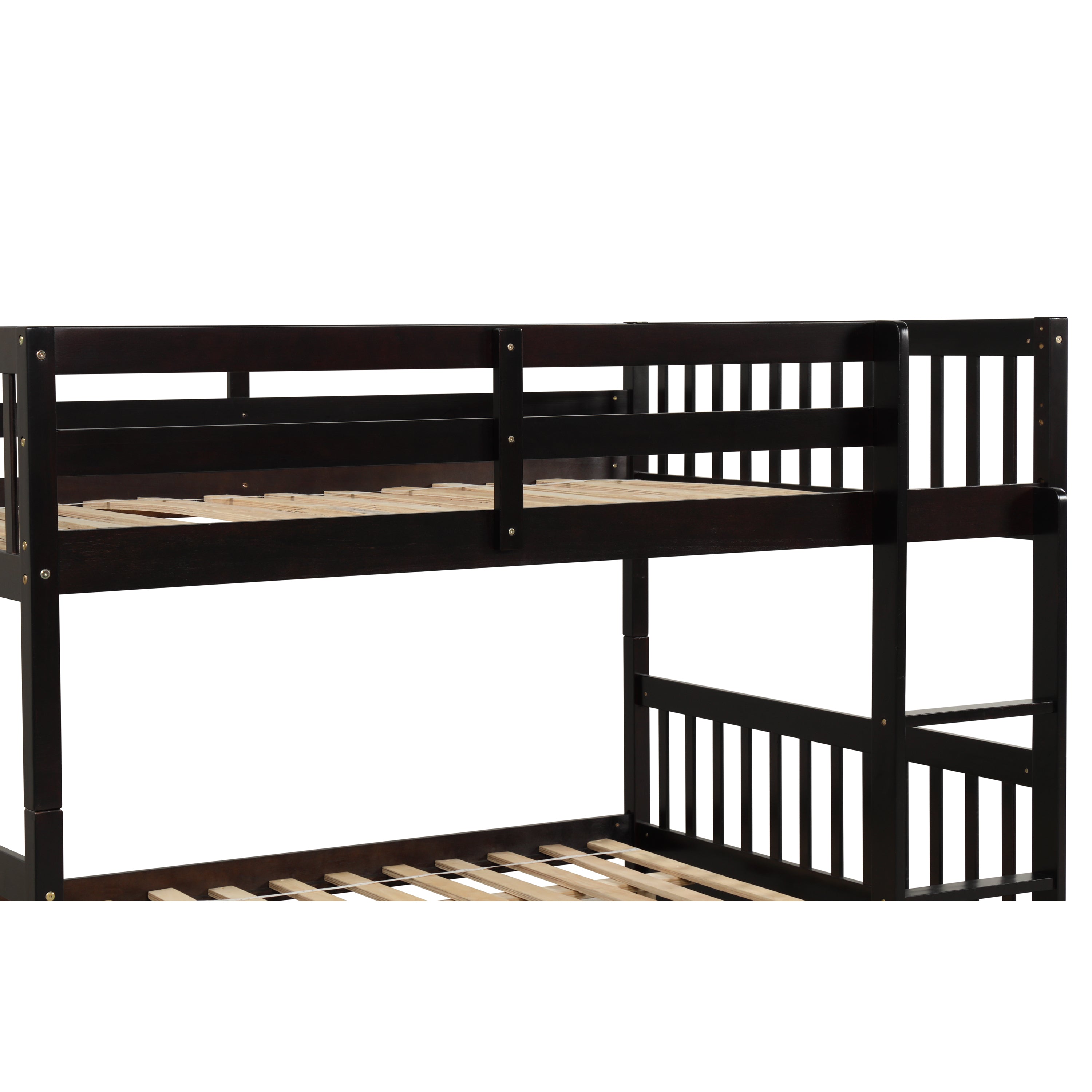 Full Over Full Bunk Bed with Trundle,Espresso - Atlantic Fine Furniture Melbourne FL