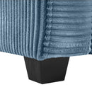 Corduroy Sleeper Sofa Loveseat Sofa With Full Size Mattress, 2 USB Ports, 2 Cup Holders, 2 Side Pockets And Phone Holder