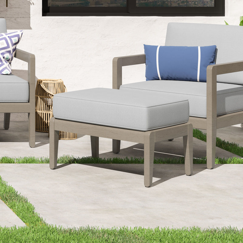 Sustain - Outdoor Ottoman - Wood - Dark Gray - 17.25"