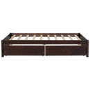 Twin Bed with 2 Drawers, Solid Wood, No Box Spring Needed ,Espresso(New SKU:W504P149043)