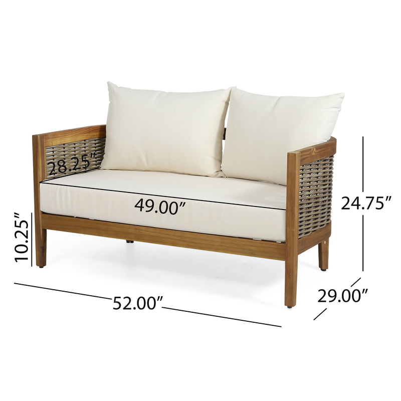 Outdoor Seating Group With Cushions And Coffee Table