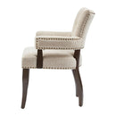 Brooklyn - Dining Arm Chair With Button Tufted Back (Set of 2) - Cream