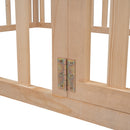 Full Size Wood Daybed Frame with Fence, Natural(OLD SKU:WF289662AAM)