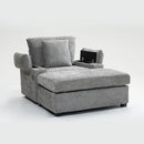 Modern Oversized Chair With Ottoman, Cupholders And USB Charging Ports