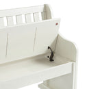 Stone - Pew Bench With Storage - White