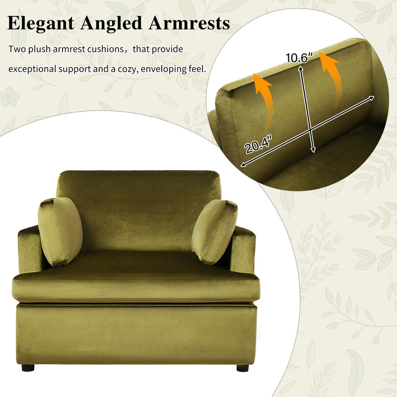 Oversized Accent Chair Comfortable Armrest Cushions, Versatile Neutral Style, Elegant Design, Durable Frame