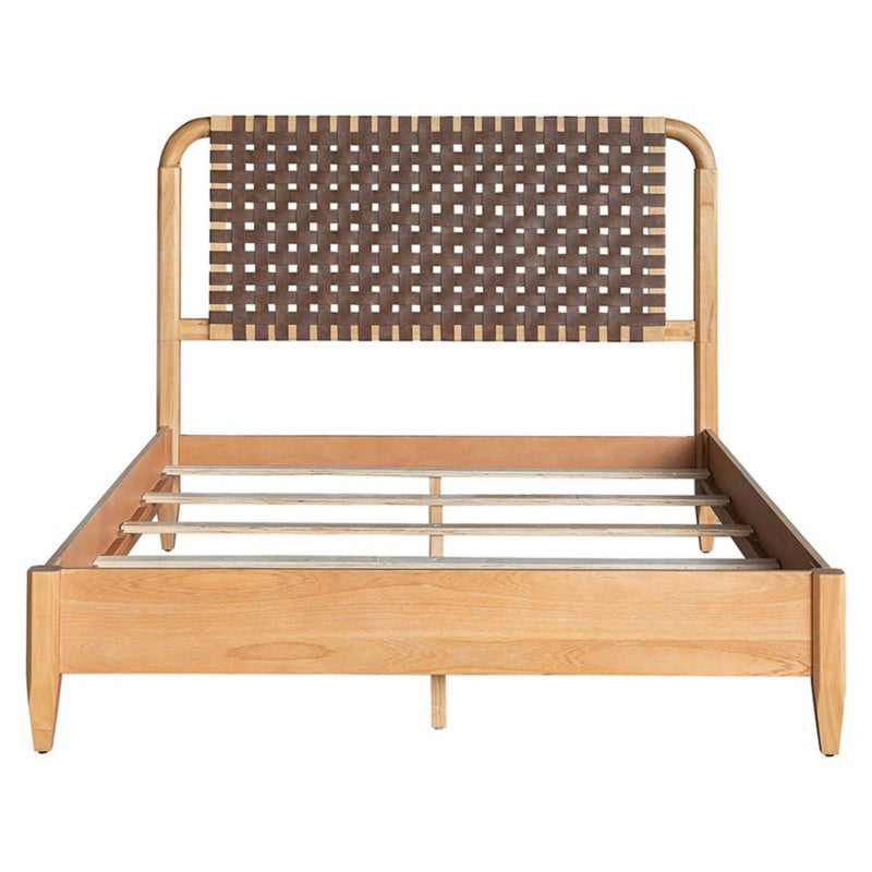 Queen Bed With Caramel Maple Wood - Natural