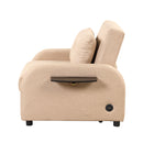 Versatile Pull Out Sofa Sleeper 3 In 1 With Wing Table & USB Charge, Compact Design