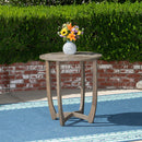 Hermosa - Rustic Circular Bistro Table - Gray