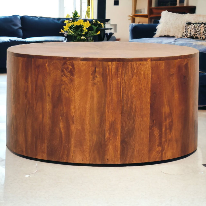 Round Coffee Table - Chestnut