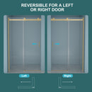 Modern Single Slide Shower Door, Tempered Glass, Stainless Steel Frame