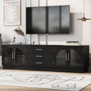 Modern Minimalist TV Stand, Entertainment Center Media Console Cabinet With Adjustable Shelves For Living Room