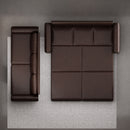 3 In 1 Convertible Sleeper Sofa With Nailhead Trim & Rolled Arm