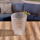 Leading Ware Diamond Cut Acrylic Glasses Drinking (Set of 4)