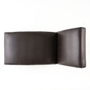 Upholstered Leather Chaise Lounge With Curved Design - Brown