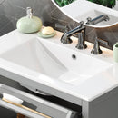 Bathroom Vanity With Ceramic Sink, Adjustable Shelf & Tip Out Tray