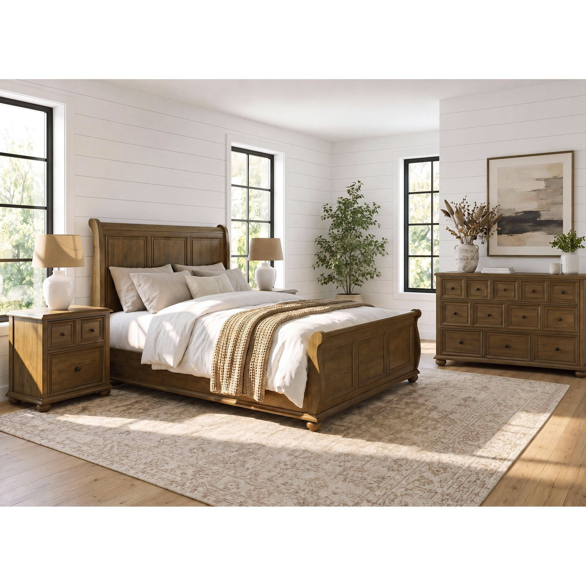 Heritage Sleigh Bedroom Set in Black by Elements International, view 37