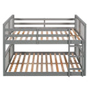 Full Over Full Bunk Bed with Ladder, Gray (Old SKU :LP000207AAE)