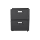 Office Furniture Copier Cabinet 2 Door Steel Copier Stand Mobile Pedestal File Printer Stand - Black