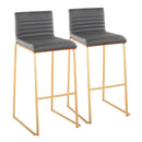 Mason Mara - Contemporary Versatile Desig Fixed Height Barstool (Set of 2)