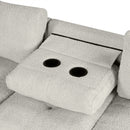 Versatile L Shaped Sofa Bed With Storage, Cup Holders, USB Ports Chenille