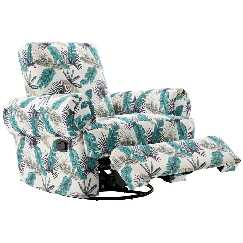 Manual Swivel Recliner Rocker Chair With Adjustable Backrest