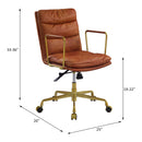 Dudley - Office Chair - Rust Top Grain Leather