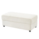 Modern Style Armchair Chaise Lounge Sofa Couch With Movable Storage Ottoman, USB Ports, Cup Holders, Phone Holder, Side Pockets