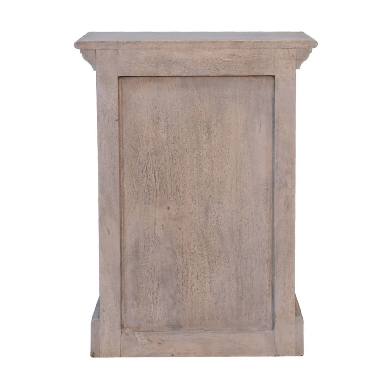 Glazed Bedside Table - Stone White