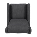 Contemporary Club Chair With Upholstered Fabric And Rubberwood Legs