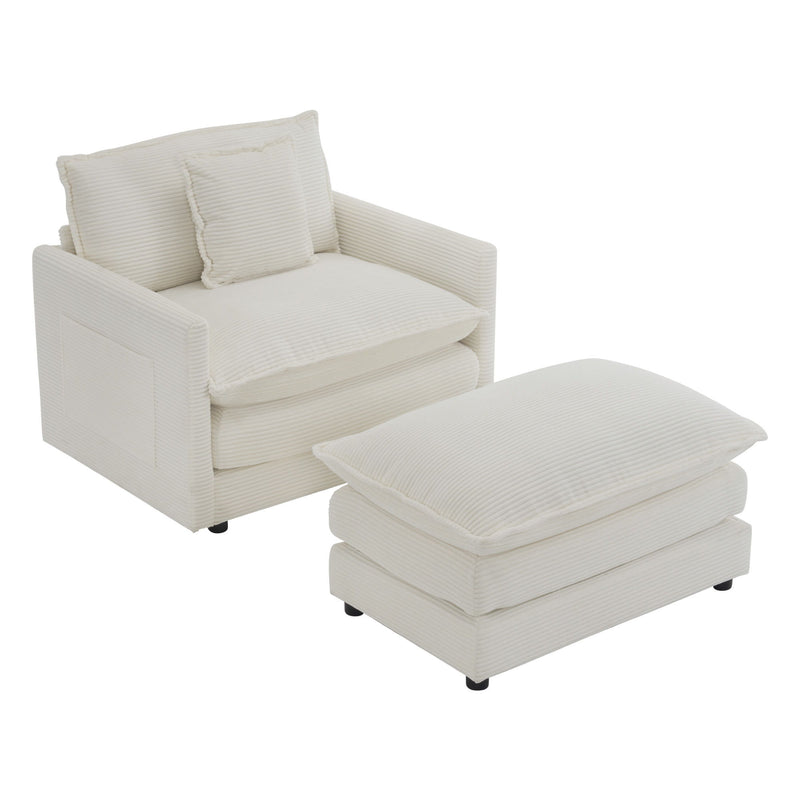 Modern Modular Sofa With Side Storage Pockets For Living Room