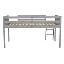 Low Loft Bed With Adjustable Ladder