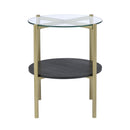 Dyson - Three Table Cocktail Set - Gold Metallic With Black Shelf