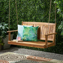 Tambora - Porch Swing Acacia Wood Slat Design