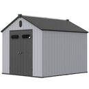 Resin Plastic Storage Shed For Backyard Garden With Spire Tool Storage